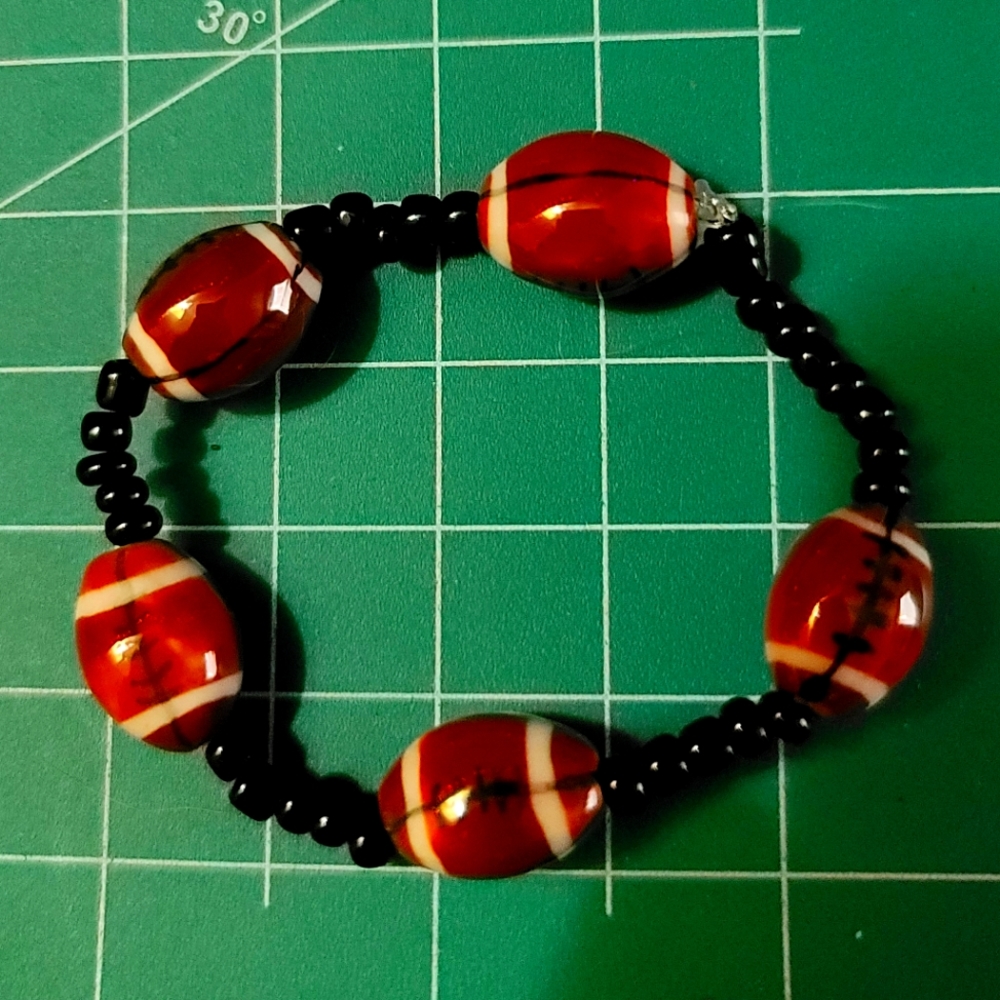Tiny Football Bracelet